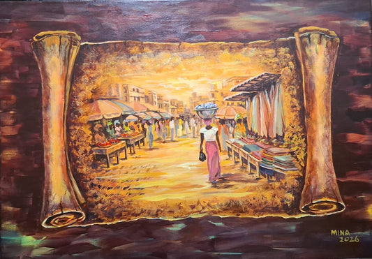 Makola Market Women 2 — Ghana Heritage Scroll Collection